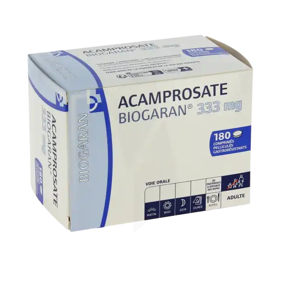 Acamprosate Biogaran 333 Mg, Comprimé Pelliculé Gastro-résistant