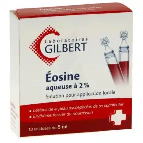 Eosine Aqueuse 2 % Gilbert, Solution Pour Application Locale à Osny