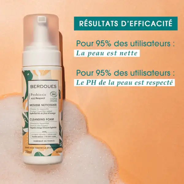 Berdoues Probiotic Mousse Nettoyante Bio Fl Pompe/150ml