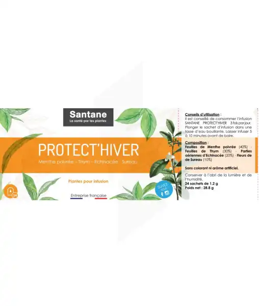 Santane Protect’hiver Infusions En Sachets Doses 24 Sachets