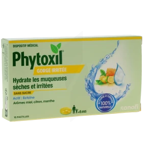 Phytoxil Mal De Gorge Pastilles Miel Citron Boîte De 16