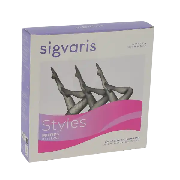 Sigvaris 2 Styles Mosaique Collant Noir Mn