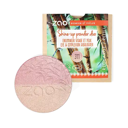 Zao Recharge Shine-up Powder Duo 311 Rose & Or * 9g