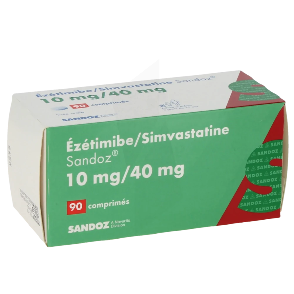 Ezetimibe/simvastatine Sandoz 10 Mg/40 Mg, Comprimé