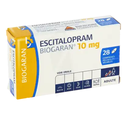 ESCITALOPRAM BIOGARAN 10 mg, comprimé pelliculé sécable