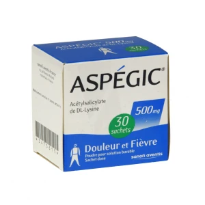 Aspegic 500 Mg, Poudre Pour Solution Buvable En Sachet-dose