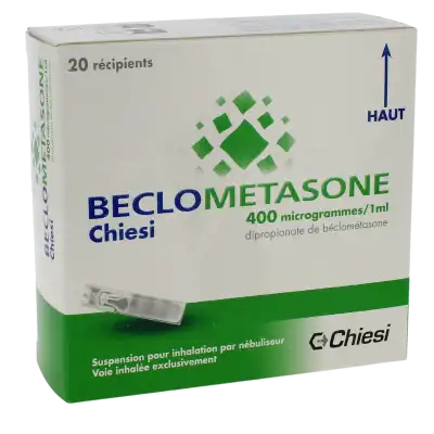 BECLOMETASONE CHIESI 400 microgrammes/1 ml, suspension pour inhalation par nébuliseur