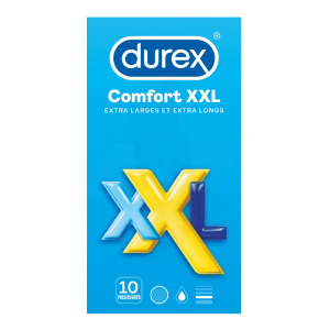 Durex Comfort Xxl Préservatif Lubrifié B/10