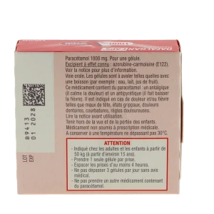 Dafalgancaps 1000 Mg, Gélule