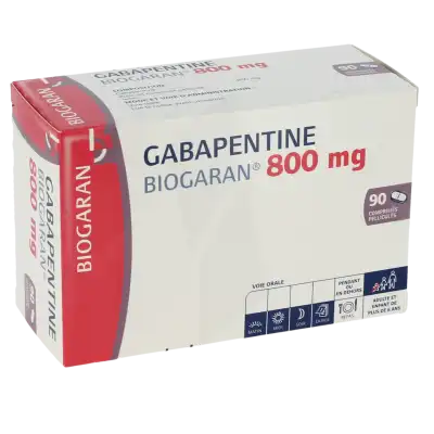 Gabapentine Biogaran 800 Mg, Comprimé Pelliculé à LE LAVANDOU