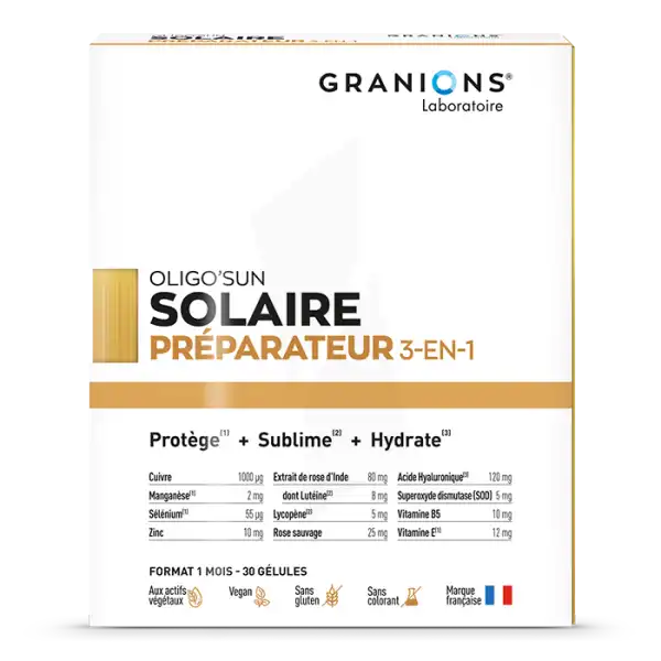 Oligo'sun - Préparateur Solaire 3-en-1 - Format 1 Mois