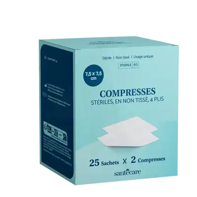 Santecare Compresse St N Tiss 7,5 X 7,5 25sachet De 2 à SÉLESTAT
