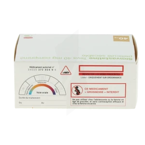 Simvastatine Teva 40 Mg, Comprimé Pelliculé Sécable