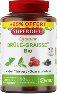 Superdiet Quatuor Bio Comprimés Brûle Graisse B/187 à Le havre