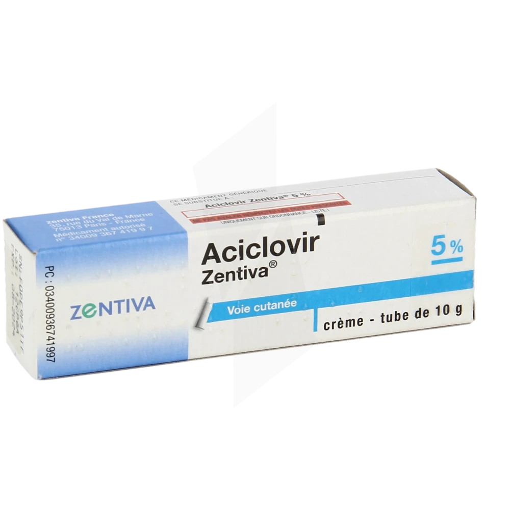 Aciclovir Zentiva 5 %, Crème