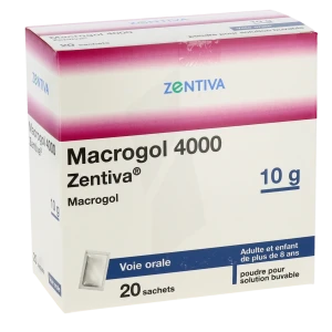 Macrogol 4000 Zentiva 10 G, Poudre Pour Solution Buvable En Sachet