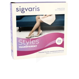Sigvaris 2 Styles Transparent Chaussette Femme Po Beige 120 Xln-