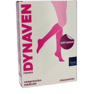 Sigvaris Dynaven Semi-opaque Chaussette Classe 2 Femme Beige Normal L