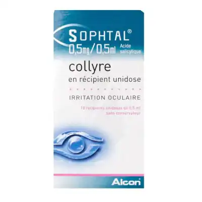Sophtal 0,5 Mg/0,5 Ml, Collyre En Récipient Unidose