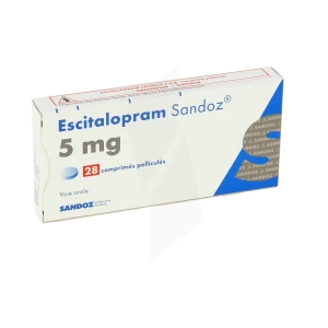 Escitalopram Sandoz 5 Mg, Comprimé Pelliculé