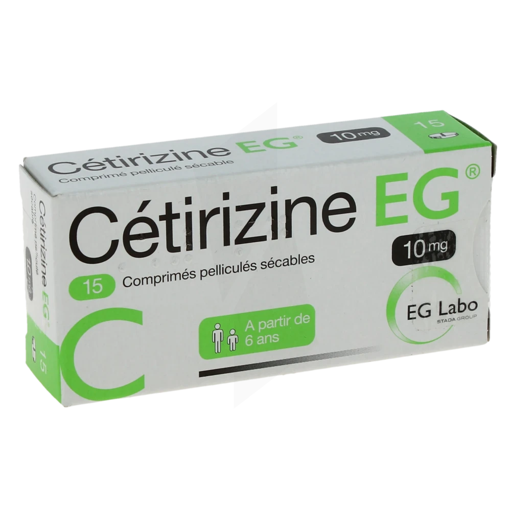 Cetirizine Eg 10 Mg, Comprimé Pelliculé Sécable