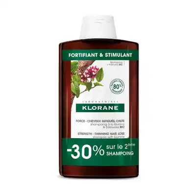 Klorane Capillaire Quinine + Edelweiss Shampooing Fortifiant Bio 2fl/400ml à CANALS