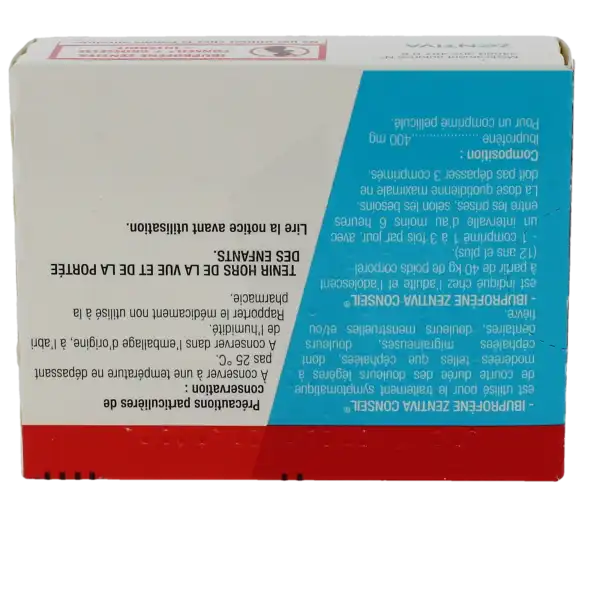 Ibuprofene Zentiva Conseil 400 Mg, Comprimé Pelliculé