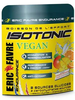Eric Favre Endurance Isotonic Vegan 750g Saveur Orange Mangue à BIGANOS