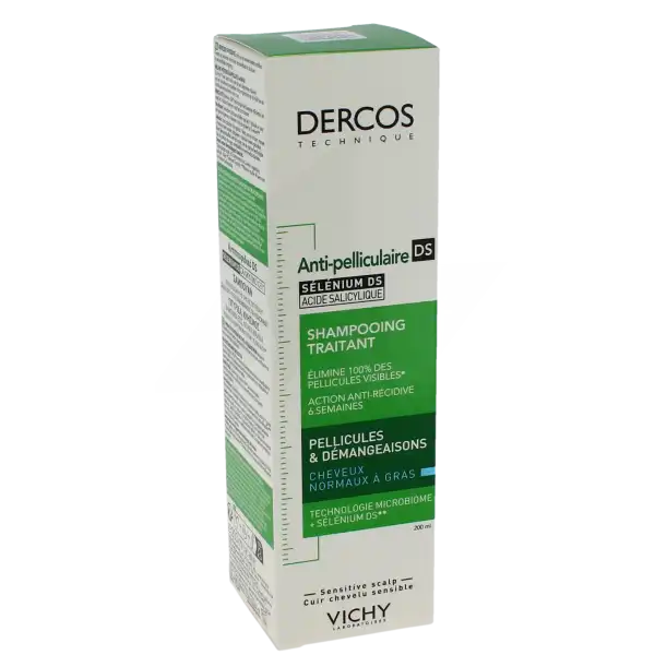 Vichy Dercos Technique Antipelliculaire Ds Shampooing Traitant Pellicules & Démangeaisons Cheveux Normaux à Gras Flacon/200ml