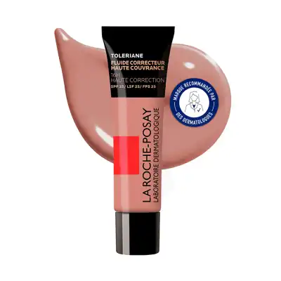 La Roche Posay Toleriane Fluide Correcteur Haute Couvrance 16h Haute Correction Spf25 Teinte N°12,5 Tube/30ml à La Roche-Posay