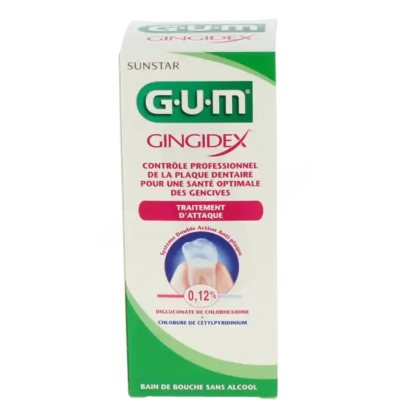 Gum Gingidex Bain De Bouche 0,12 %, Fl 300 Ml