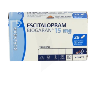 Escitalopram Biogaran 15 Mg, Comprimé Pelliculé Sécable