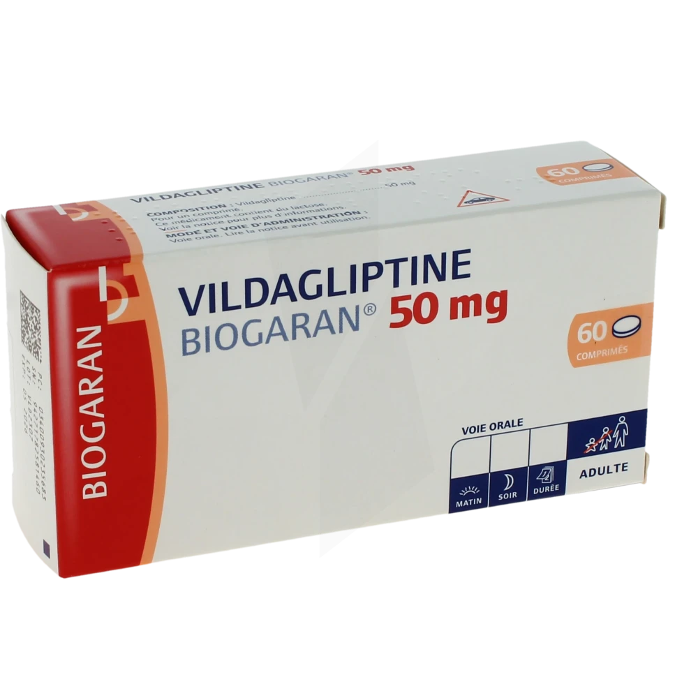 Vildagliptine Biogaran 50 Mg, Comprimé