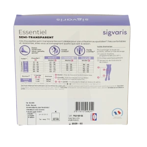 Sigvaris Essentiel Semi-transparent Chaussettes  Femme Classe 2 Dune X Large Normal