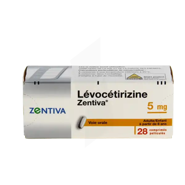 Levocetirizine Zentiva 5 Mg, Comprimé Pelliculé
