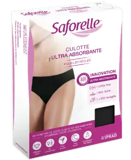 Saforelle Culotte Ultra Absorbante Règles Noire Tm
