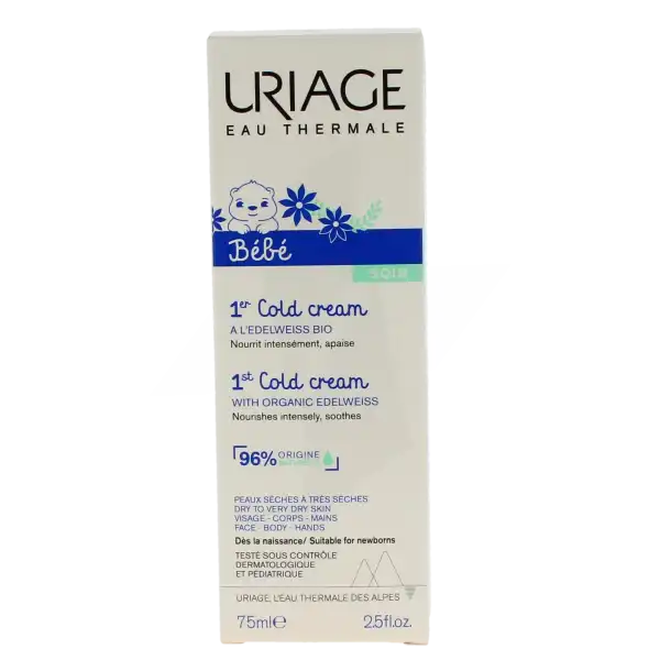 Uriage Bébé 1er Cold Cream Crème Protectrice Tube De 75 Ml