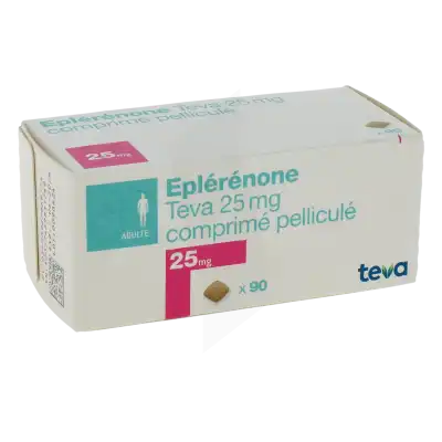 EPLERENONE TEVA 25 mg, comprimé pelliculé