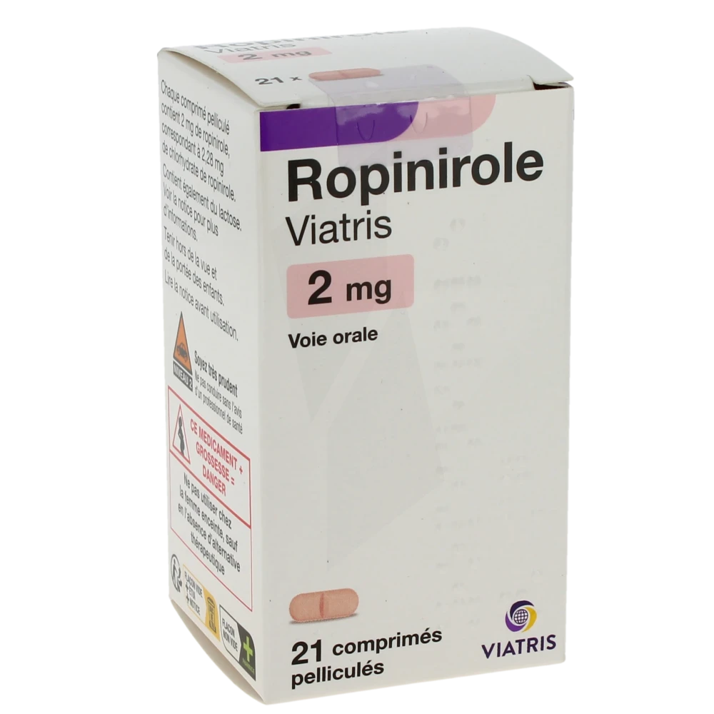Ropinirole Viatris 2 Mg, Comprimé Pelliculé