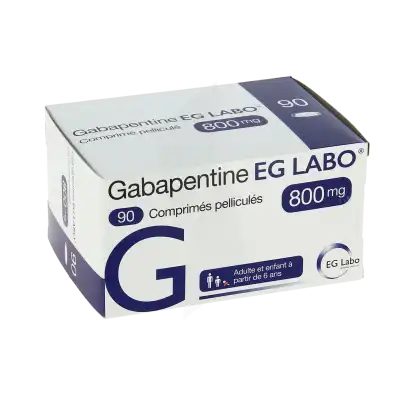 Gabapentine Eg Labo 800 Mg, Comprimé Pelliculé à Chelles
