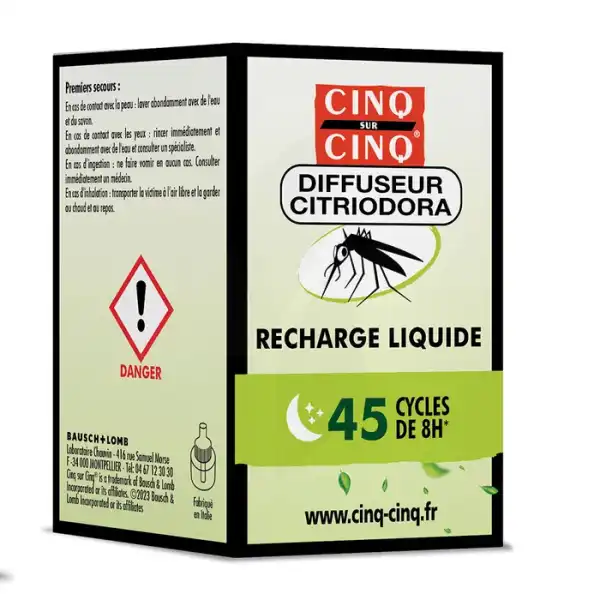 Cinq Sur Cinq Recharge Pour Diffuseur Citriodora