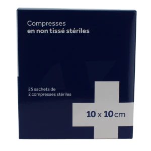 Mefra Compr Non Tissé Stérile 10x10cm 25sach/2