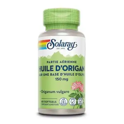 Solaray Huile D'origan 150mg Gélules B/60 Vegan à Libourne
