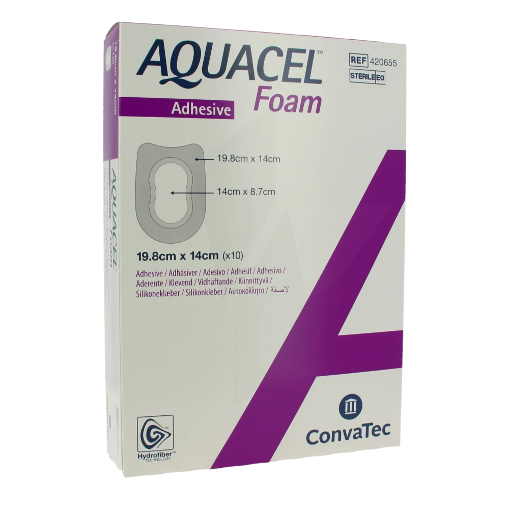 Aquacel Foam Pans Hydrocellulaire Talon 14x19,8cm B/10