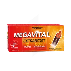 Acheter Vitaflor Megavital Extraboost Solution buvable à diluer 7 Fioles/10ml à Garges-lès-Gonesse
