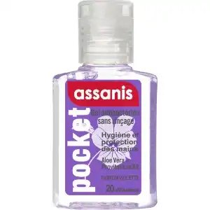 Assanis Pocket Parfumés Gel Antibactérien Mains Violette 20ml à LA COTE-SAINT-ANDRÉ