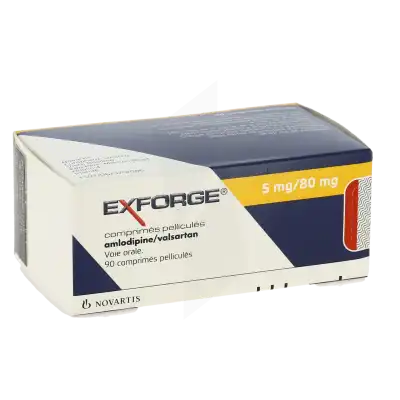 EXFORGE 5 mg/80 mg, comprimé pelliculé