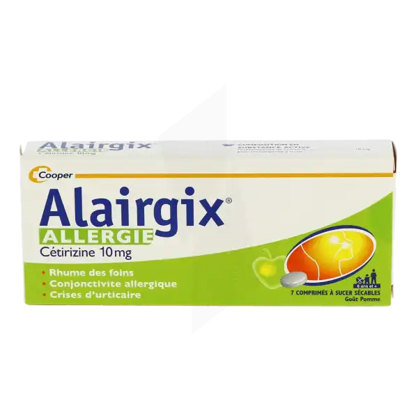 Alairgix Allergie Cetirizine 10 Mg, Comprimé à Sucer Sécable
