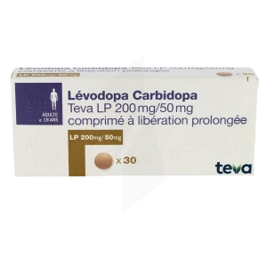 Levodopa Carbidopa Teva Lp 200 Mg/50 Mg, Comprimé à Libération Prolongée