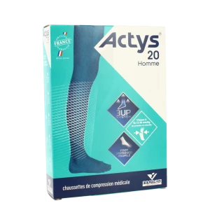 Actys 20 Chaussette Pf Homme Noir T2n
